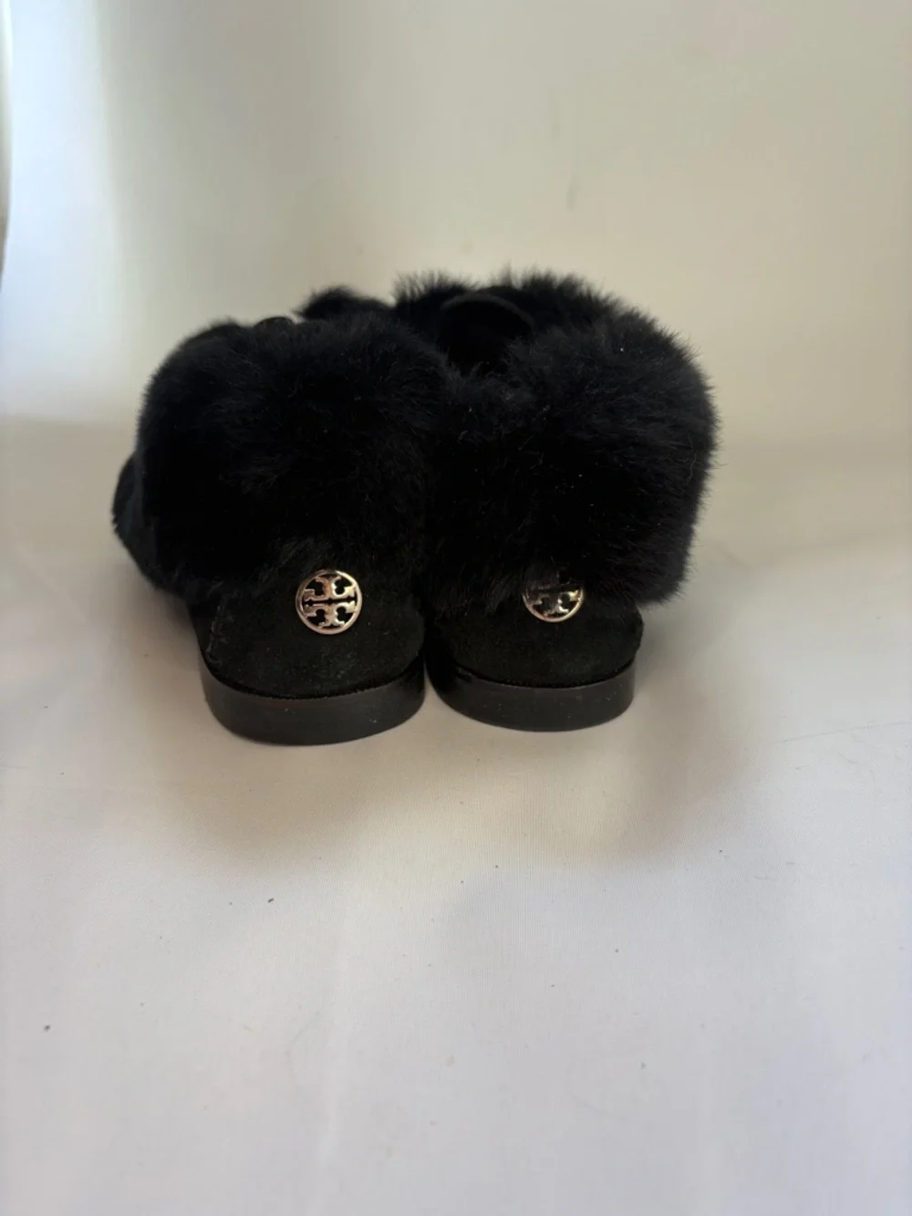 Tory Burch Aberdeen Fur-Lined Suede Slipper‎ Size 11